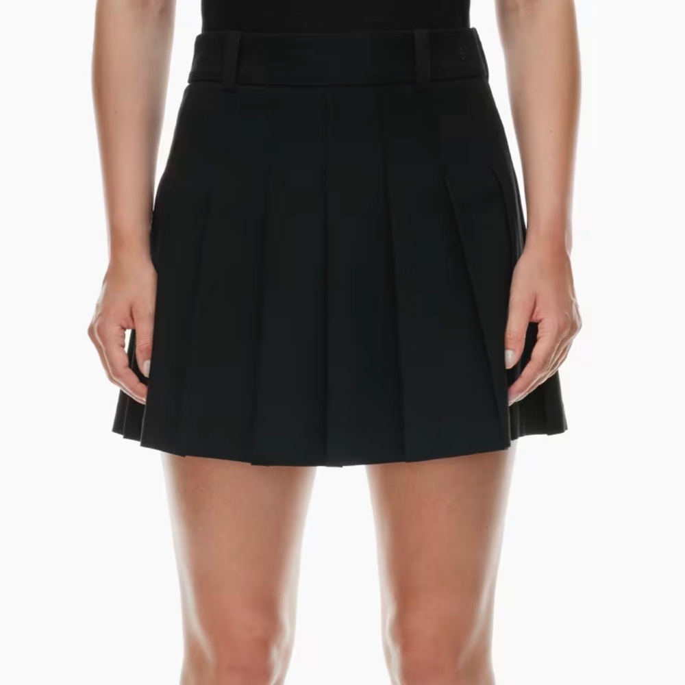 Aritzia Sunday Best Olive Pleated Micro Skirt